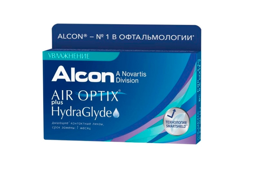 Air Optix plus Hydra Glyde 6 линз